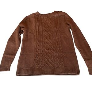 Croft & Barrow Women's Cable Knit Sweater - chocolate brown